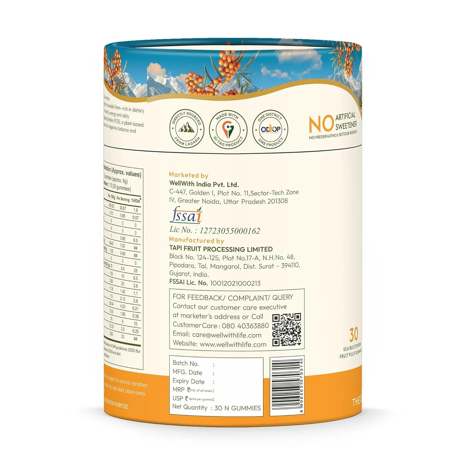 Wellwith Sea Buckthorn Vitamin C Rich Immunity Gummies | Multivitamin Supplement | Daily Wellness Chewables-4