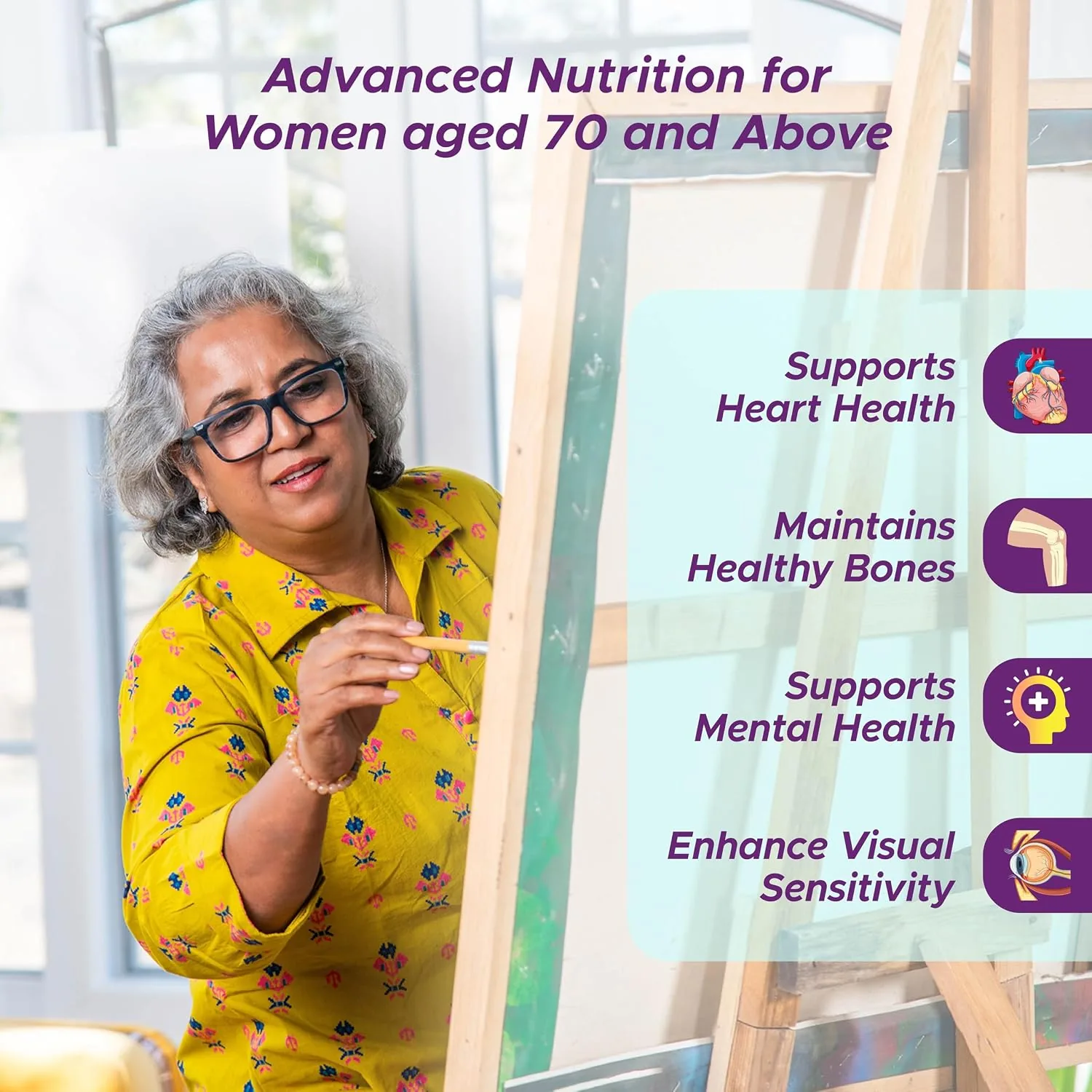 Wellwoman 70+ Health Supplements | Advanced Multivitamin Tablets for Women | Heart, Brain, and Immune Support-4