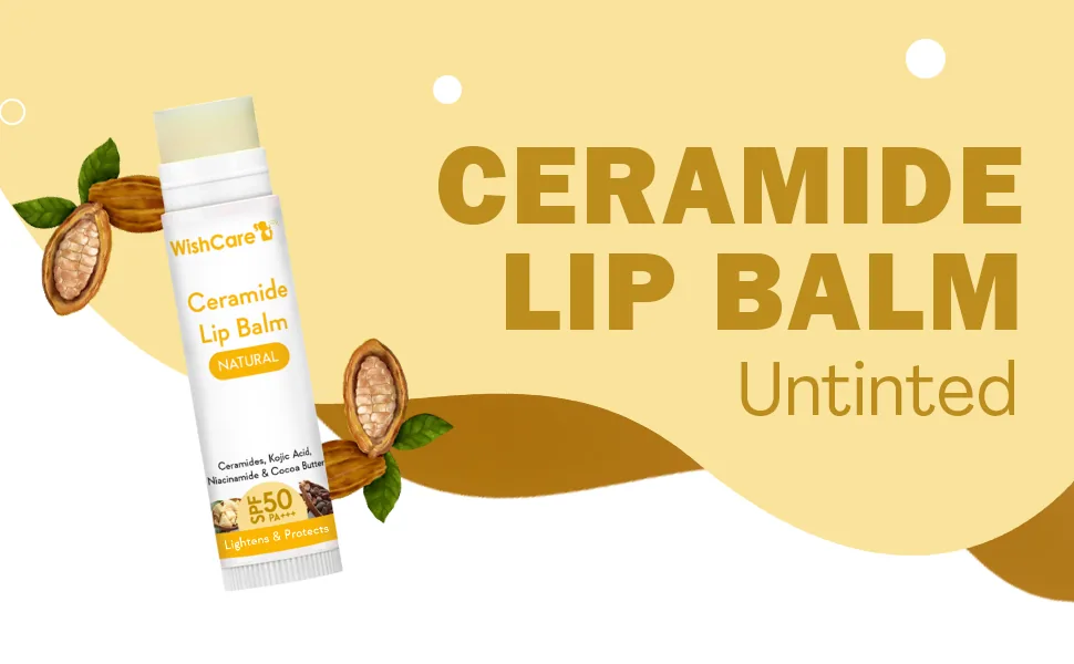 Wishcare Ceramide Lip Balm with SPF50 PA+++ - Natural | Hydrating Lip Repair | Sun Protection & Brightening-4