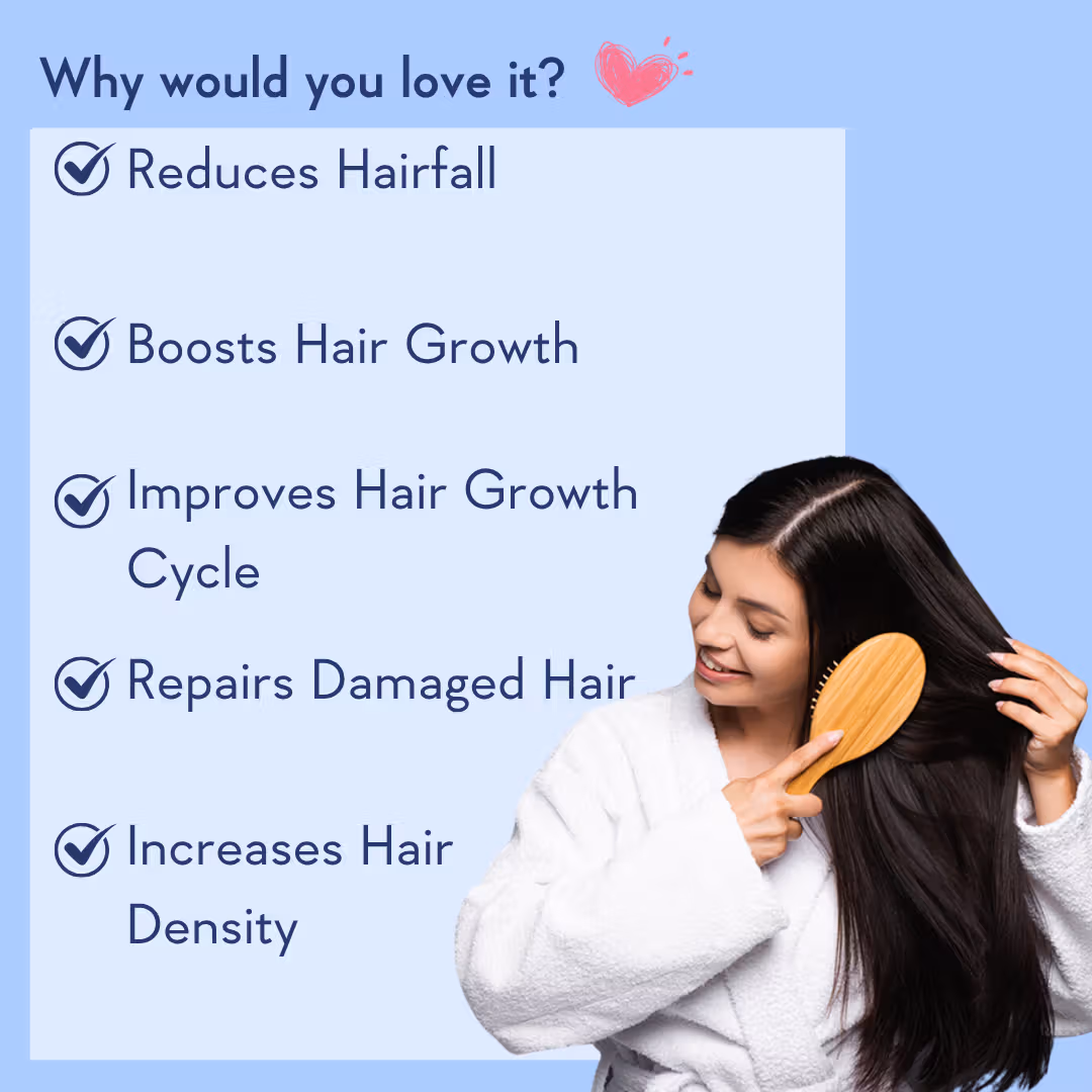Wishcare Hair Growth Serum Concentrate and Multi Peptide Anti Hairfall Shampoo Combo | Hair Strengthening Duo | Redensyl & Rice Water Formula-6