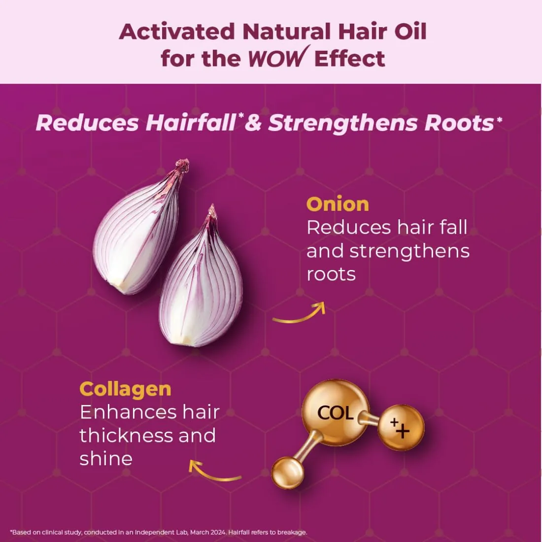 Wow Skin Science Onion & Collagen Anti-Hairfall Hair Oil | Nourishing Hair Oil | Non-Sticky Formula for Stronger Hair-3
