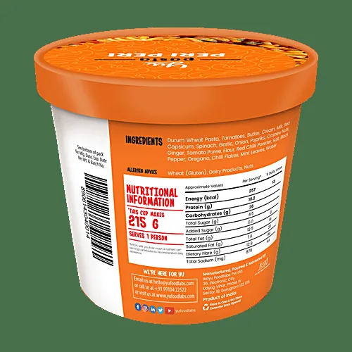 Yu Peri Peri Instant Cup Pasta - Wholesome-2