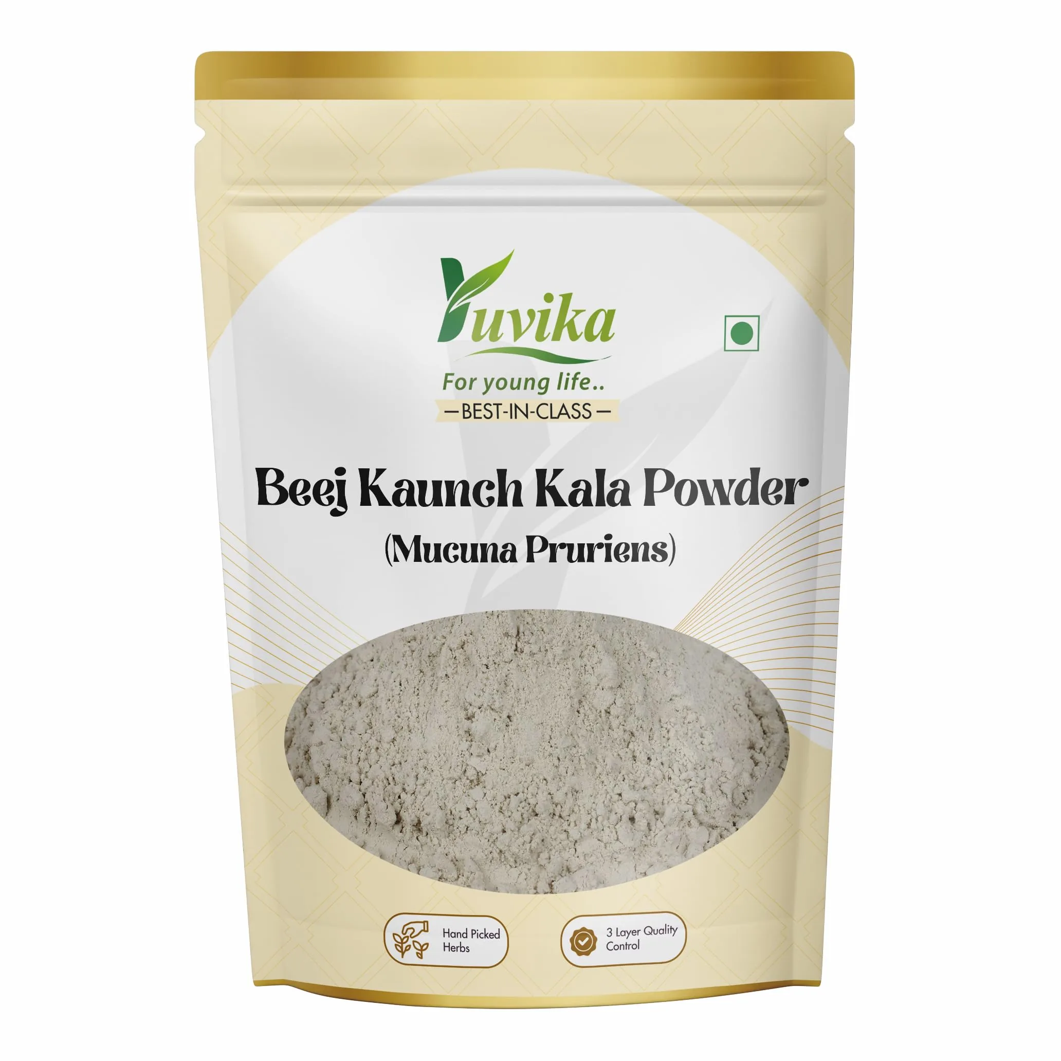 Yuvika Beej Kaunch Kala Powder | Mucuna Pruriens Seed Powder | Pure Ayurvedic Nervous System and Energy Support-2