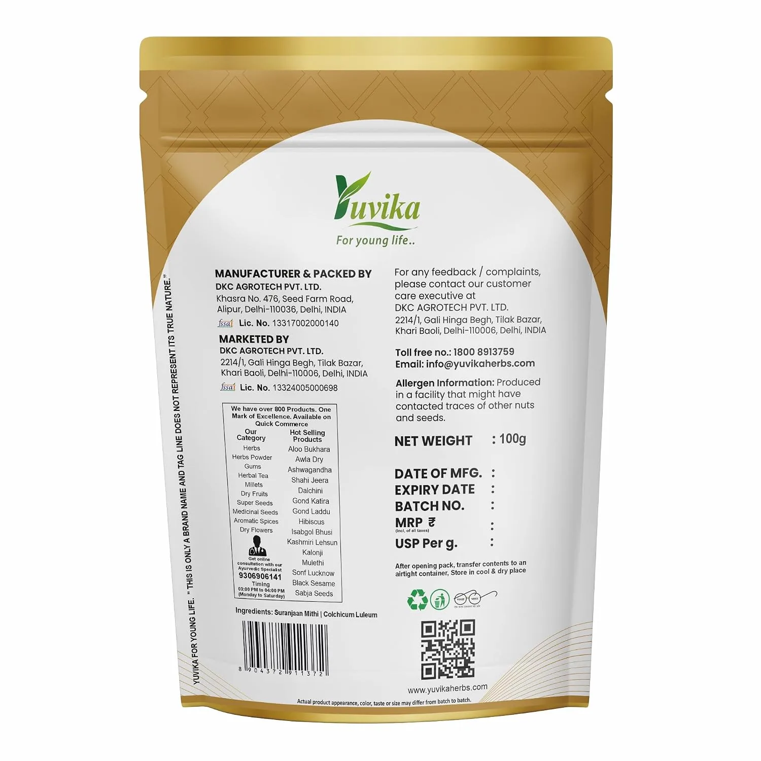 Yuvika Suranjaan Mithi | Pure Colchicum Luteum | Traditional Joint & Digestive Support-2