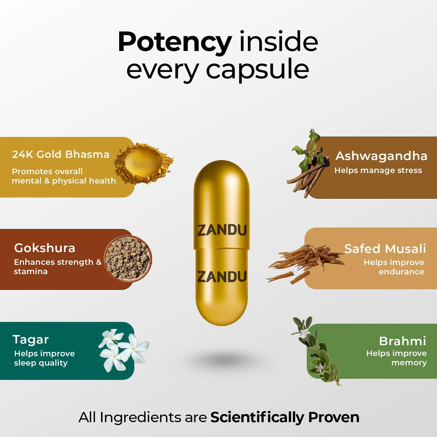 Zandu Ashwagandha Gold Plus Capsules | Ayurvedic Vitality Supplement | Stress Relief & Stamina Booster-4
