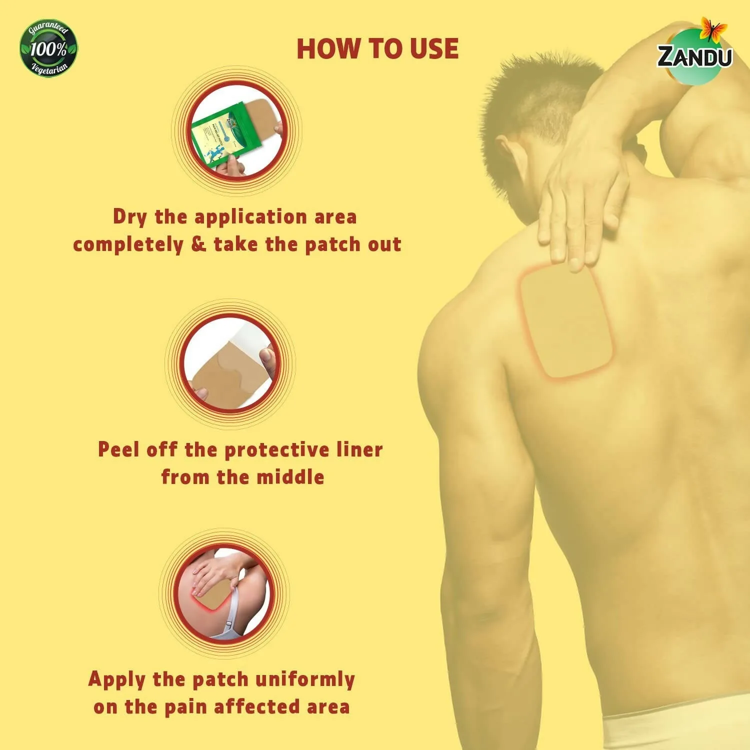 Zandu Ayurvedic Pain Relief Patch | Transdermal Herbal Patch | Long-Lasting Joint & Muscle Comfort-3