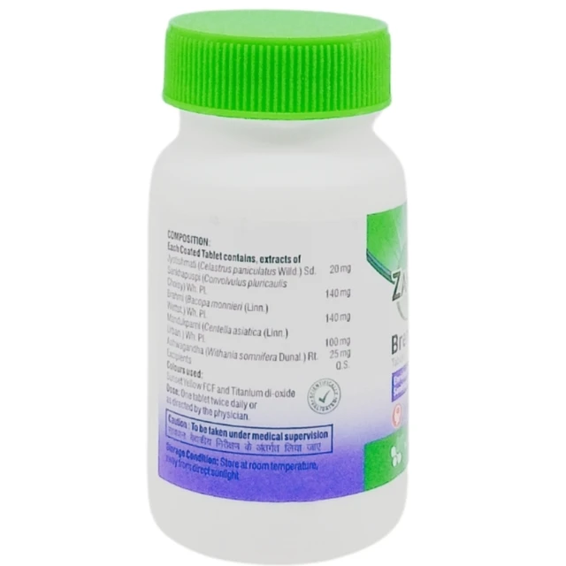 Zandu Brento Forte Tablet | Ayurvedic Cognitive Support | Natural Memory and Focus Booster-2