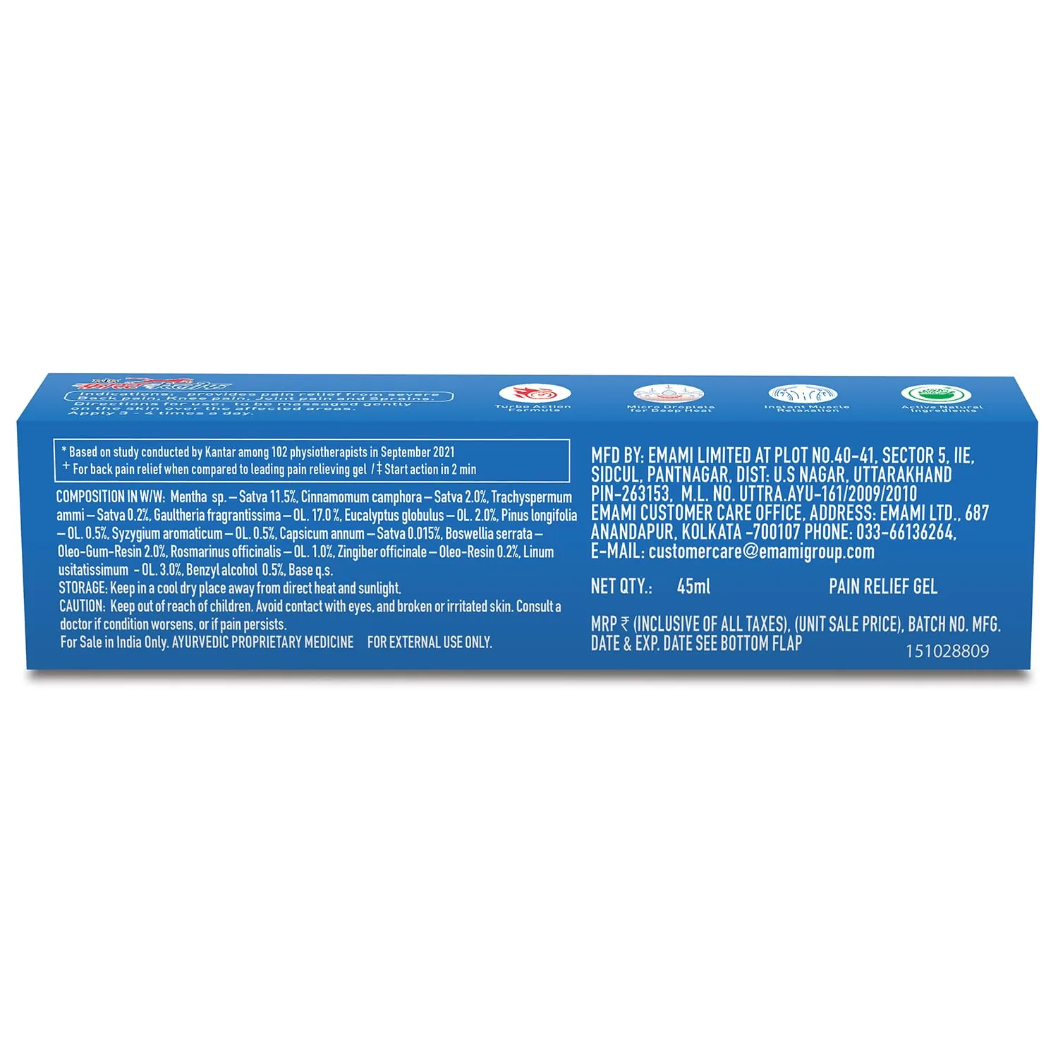 Zandu Fast Relief Gel Ultra Strong | Ayurvedic Pain Relief | Deep Heat Formula-2