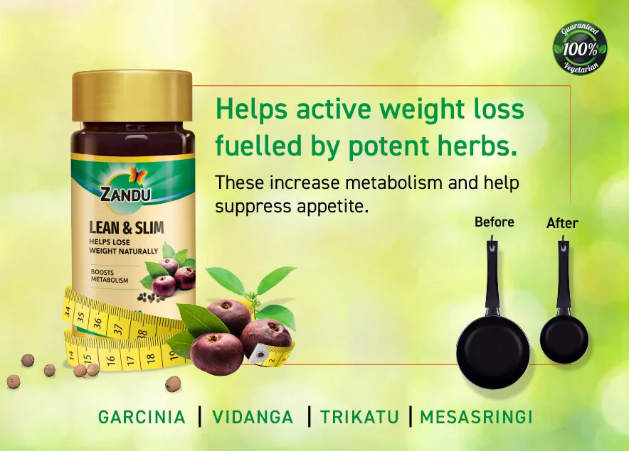 Zandu Lean & Slim Capsules | Ayurvedic Weight Management Supplement | Natural Metabolism Booster-3