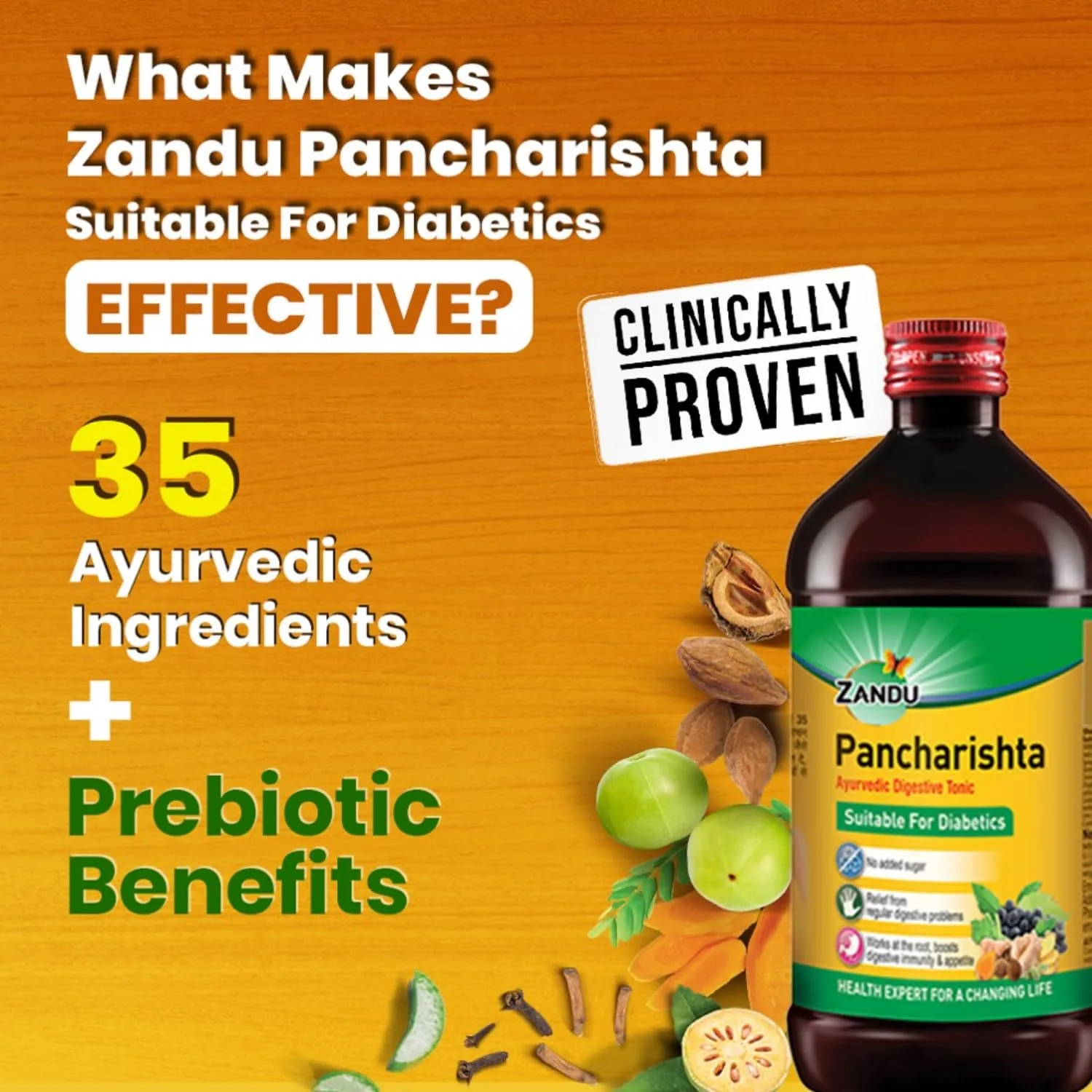 Zandu Pancharishta Digestive Tonic Suitable For Diabetics | Sugar-Free Ayurvedic Formula | Relief from Gas, Acidity & Indigestion-2