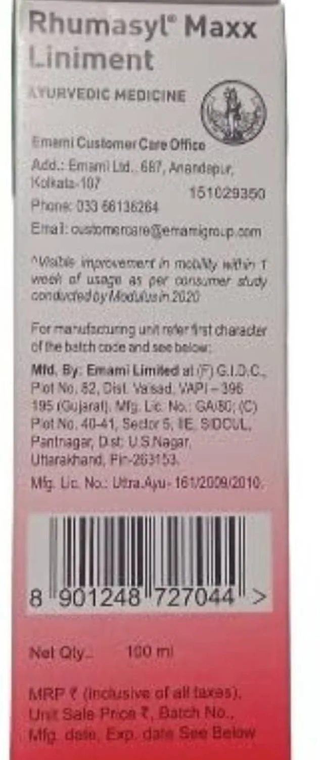 Zandu Rhumasyl Maxx Oil | Ayurvedic Pain Relief Liniment | Deep Penetrating Joint & Muscle Care-2