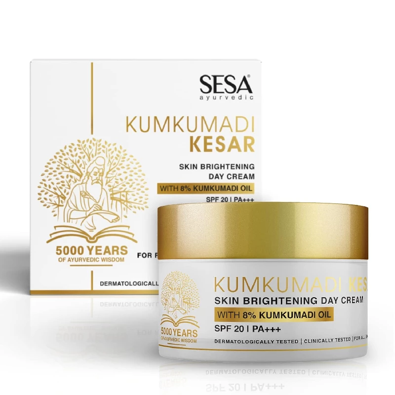 Sesa Kumkumadi Kesar Skin Brightening Day Cream Spf 20 Sesa Kumkumadi Kesar Skin Brightening Day Cream Spf 20-Pack Size-50 g