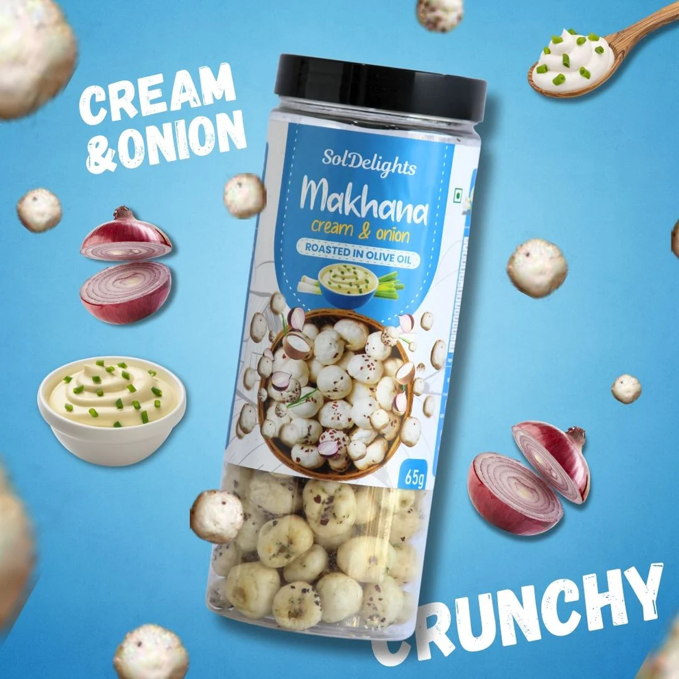 Makhana Cream and Onion  Roasted In Olive Oil   - Image 2