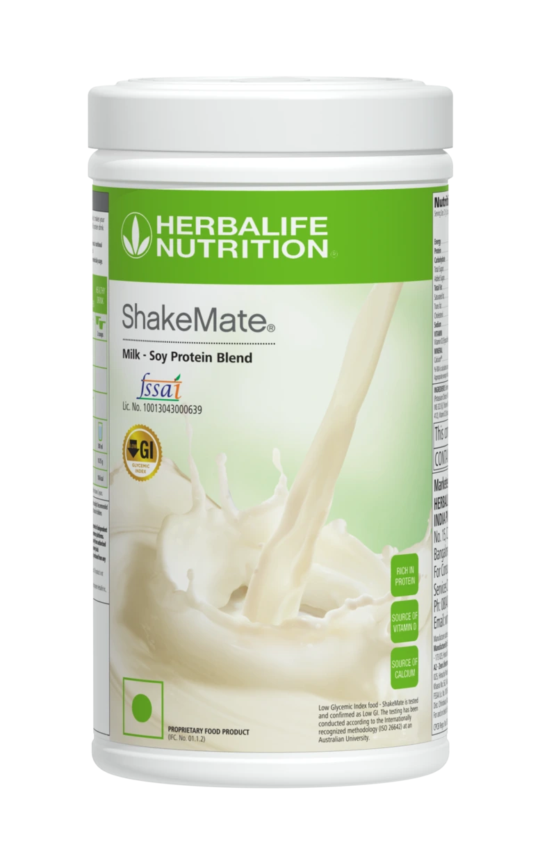 Herballife Shake Mate New Milk Based Blend Plant-Based Protein Herballife Shake Mate New Milk Based Blend Plant-Based Protein-Pack Size-500g